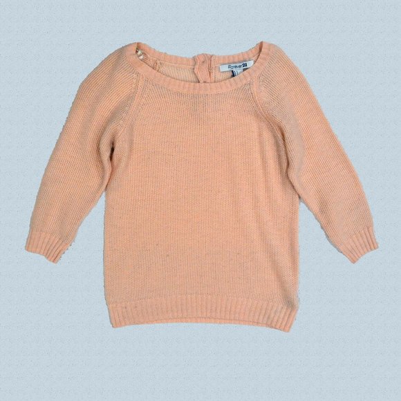 3/$15 🌺Forever 21 Pale Pink knitted sweater - Picture 3 of 8